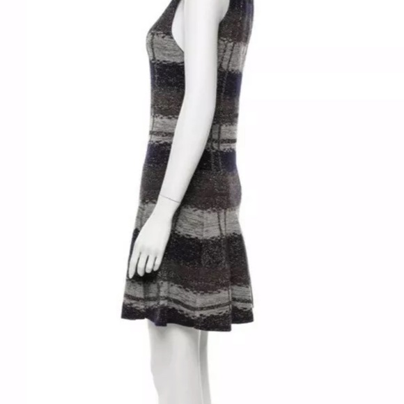 Alice + Olivia Striped Sparkly Mini Dress (S) - Picture 2 of 4